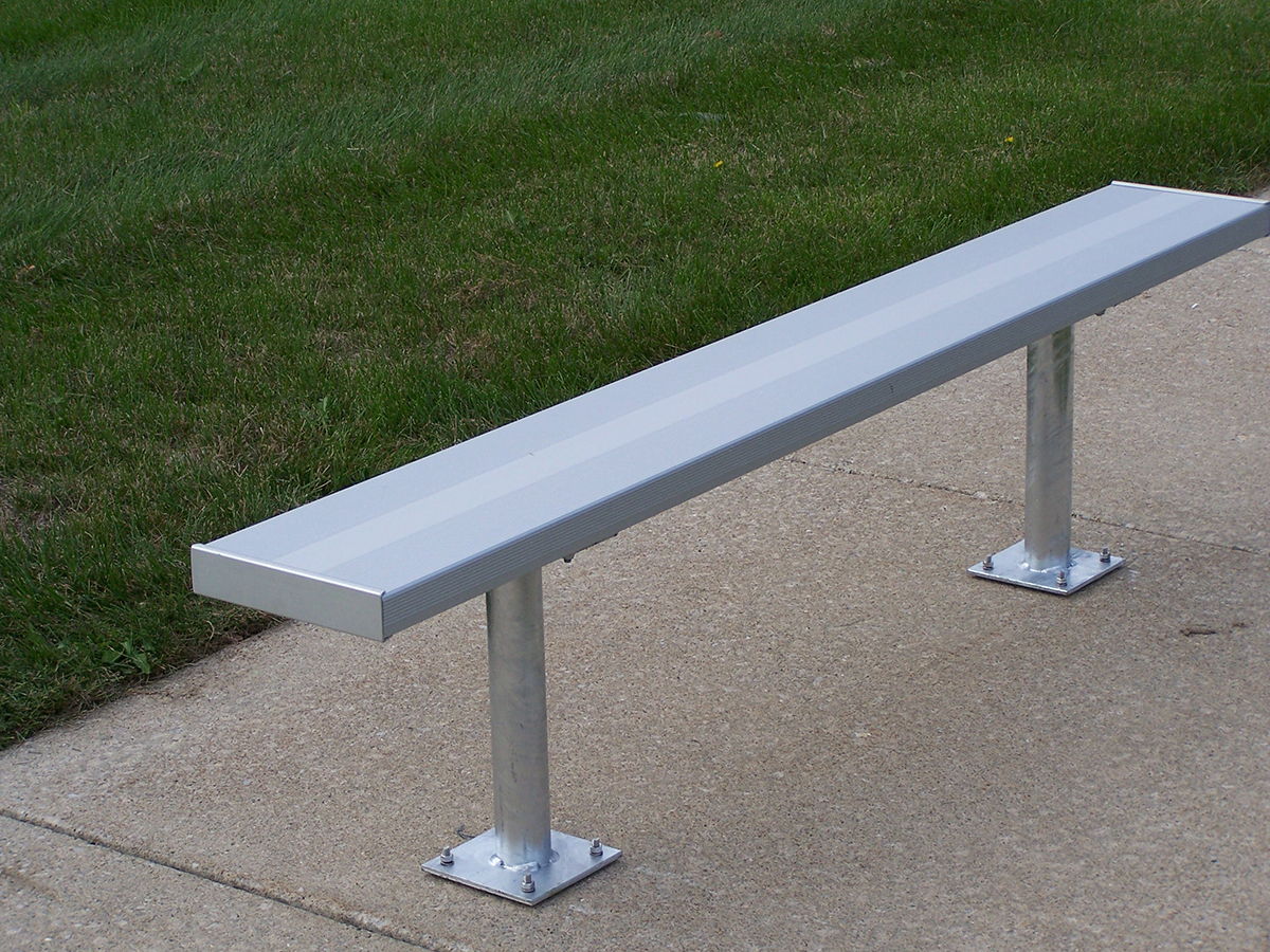 Aluminum Bench/Team Bench With BackGalvanized Bench/Team Bench With BackGalvanized Bench/Team Bench Without BackAluminum Bench/Team Bench Without Back